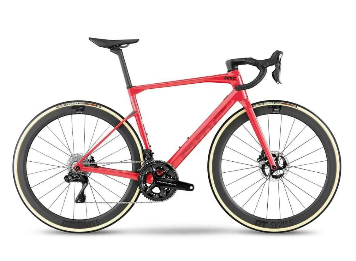 Fashion Bmc Roadmachine 01 One Coral Red & Black Heren