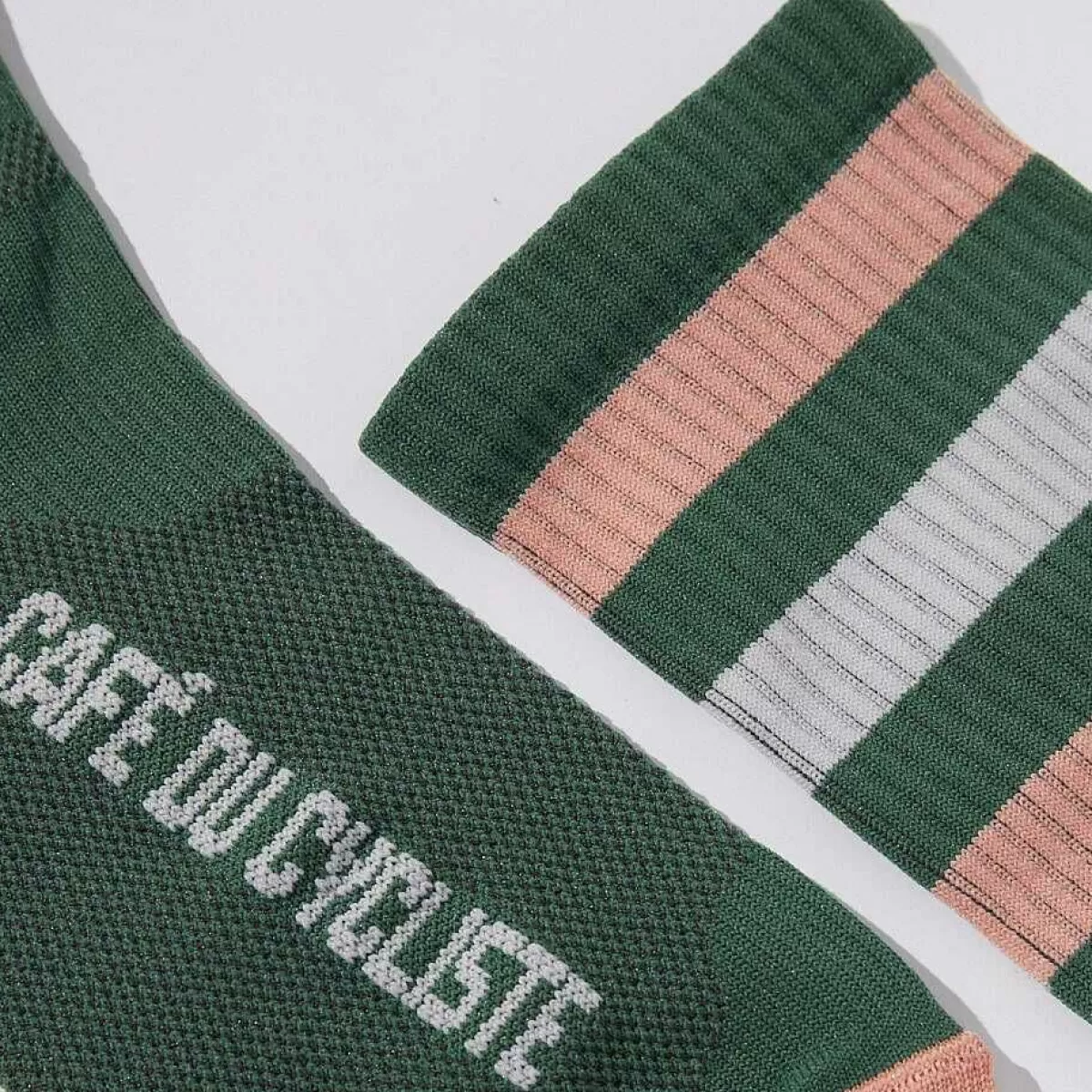 Hot Cafe Du Cycliste Skate Socks Pink & Grey