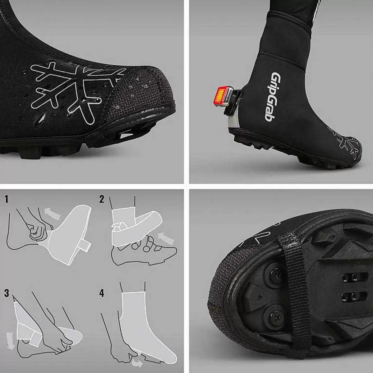 Shop Gripgrab Arctic X Waterproof Deep Winter Mtb/Cx Shoe Cover Black
