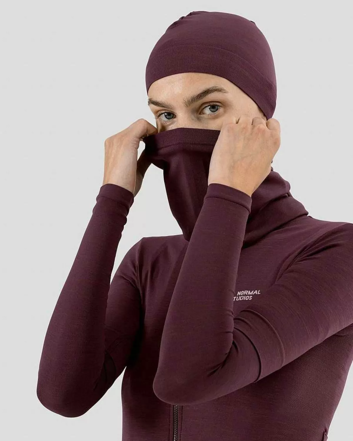 Hot Pas Normal Studios Escapism Knit Neck Tube Dark Red