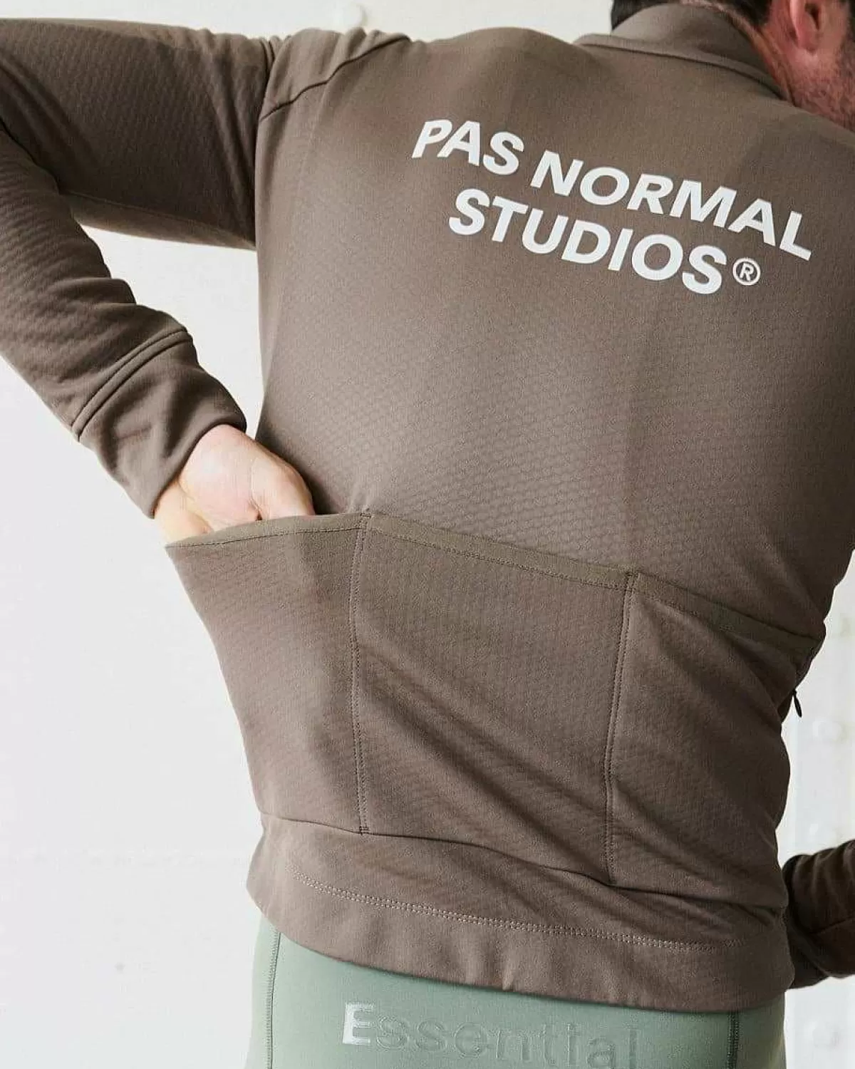 Cheap Pas Normal Studios Essential Thermal Long Sleeve Jersey Ash Brown
