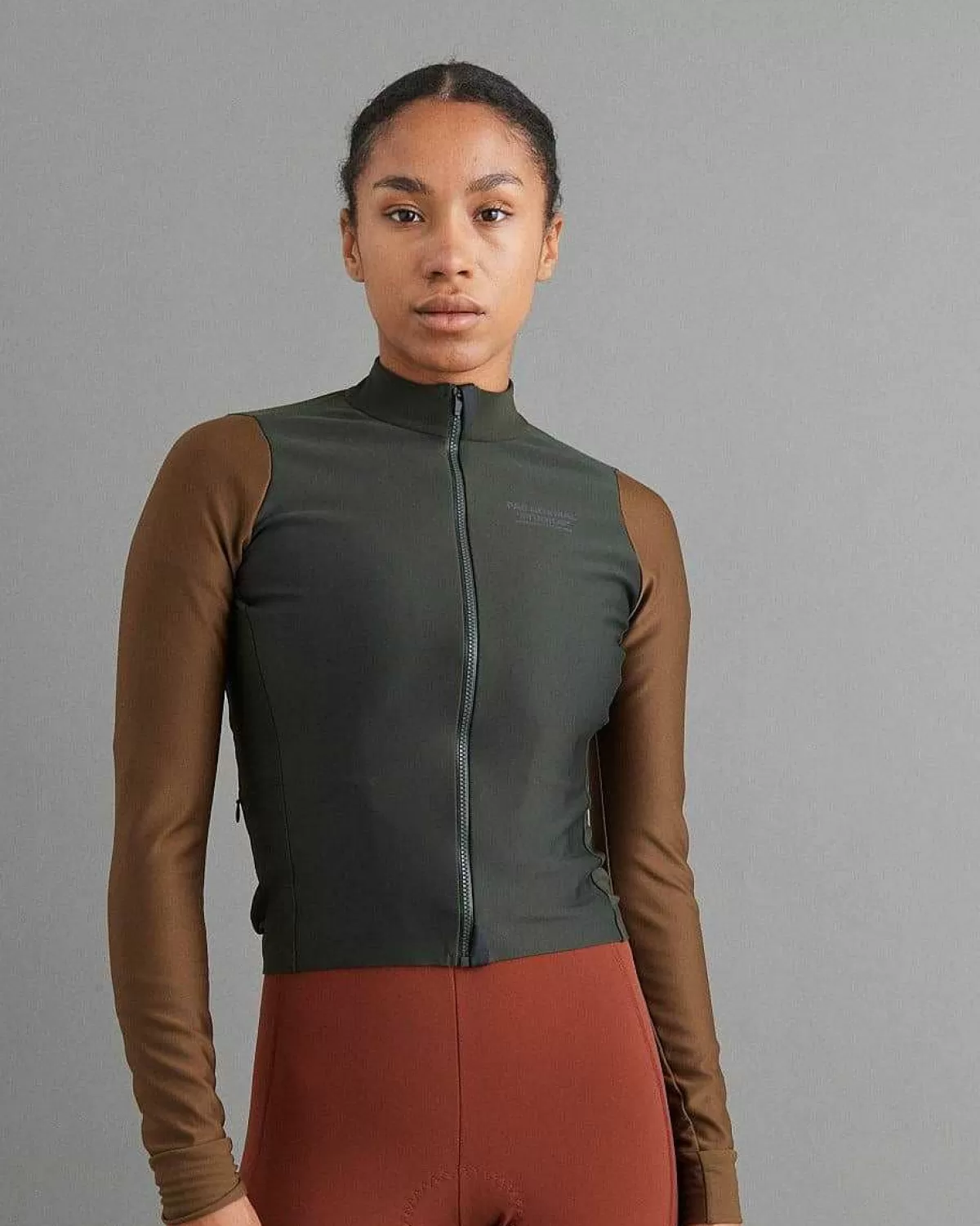 Hot Pas Normal Studios Womens Mechanism Thermal Long Sleeve Jersey Dark Olive Army Brown